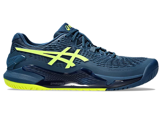 asics GEL-RESOLUTION 9 WIDE【27cm】 ASICS GEL RESOLUTION 9 WIDE MAKO BLUE/SAFETY YELLOW MEN'S