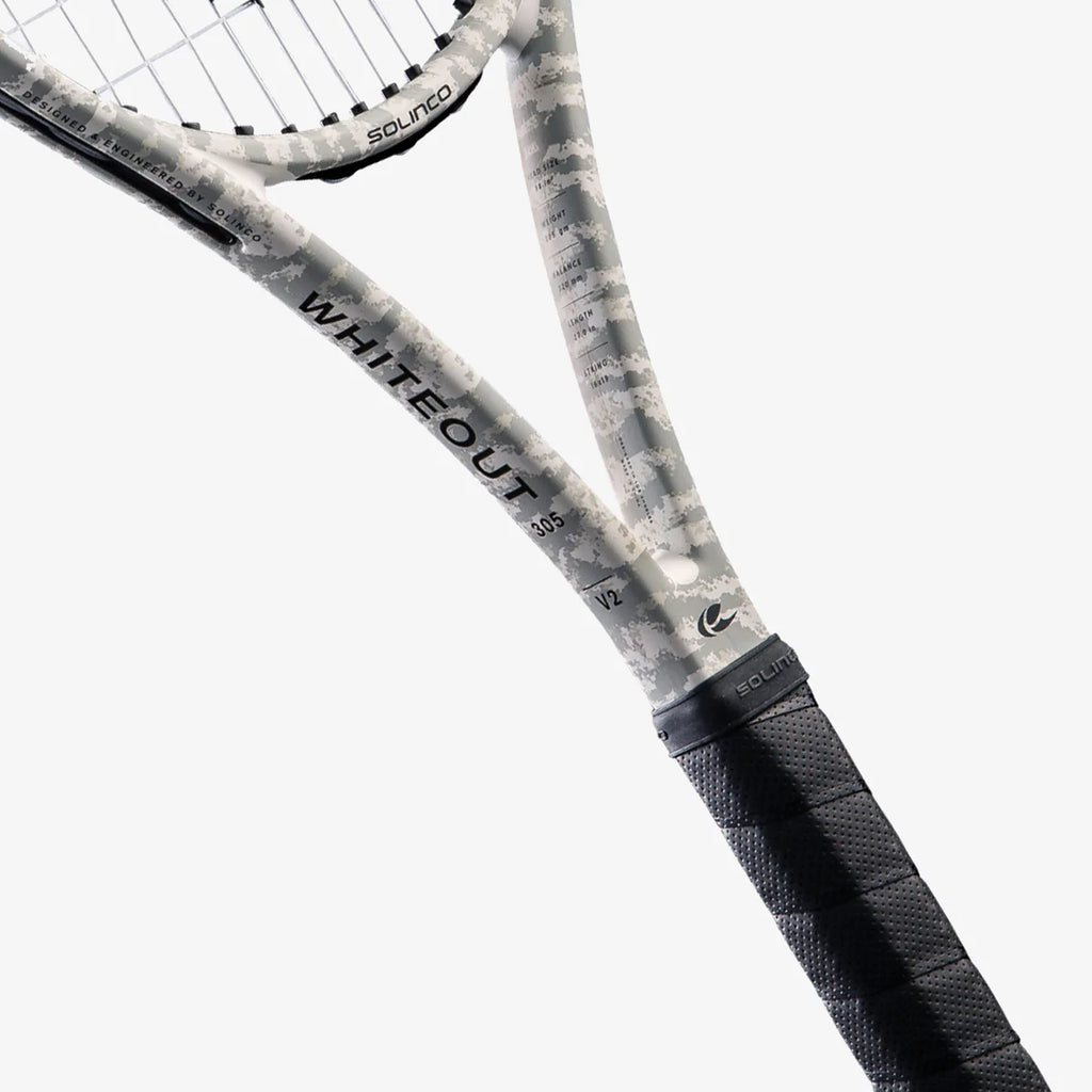 【極美品】ソリンコホワイトアウトv2 305 G2 SOLINCO WHITEOUT V2 CAMO 305 TENNIS RACKET – Tads Sporting Goods