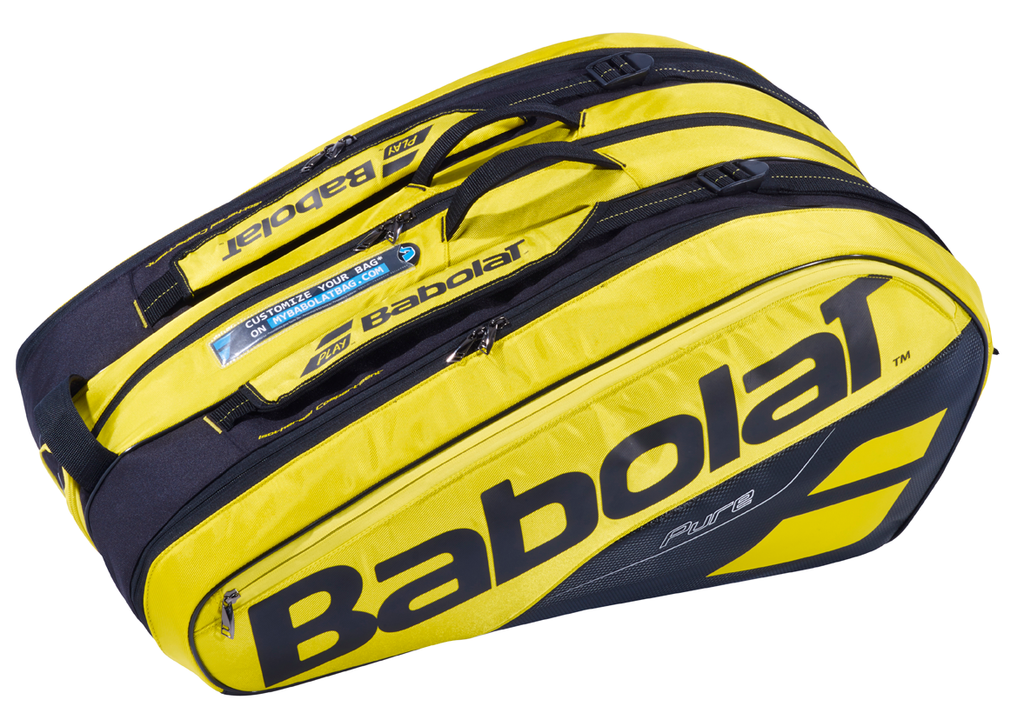 BABOLAT PURE 12 PACK YELLOW BLACK RACKET BAG