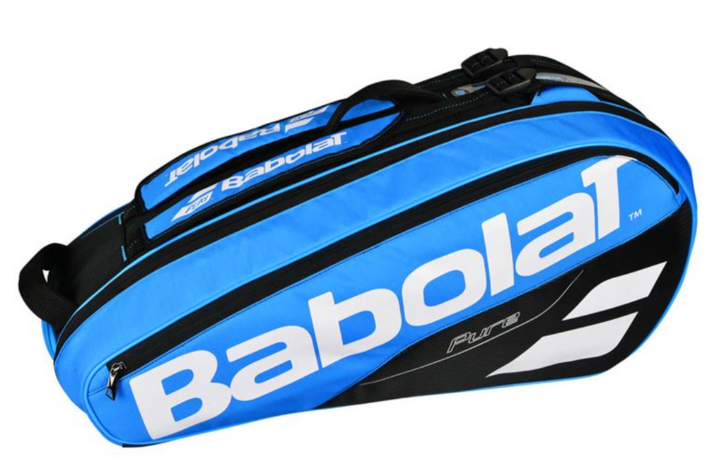 Weekendtas Plons Magistraat BABOLAT PURE 6 PACK BLACK/BLUE RACKET BAG – Tads Sporting Goods