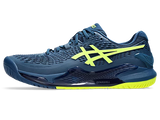 ASICS GEL RESOLUTION 9 MAKO BLUE/SAFETY YELLOW MEN'S TENNIS SHOE