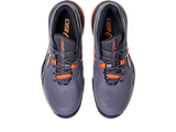 ASICS GEL RESOLUTION X WIDE GREYISH PURPLE/NOVA ORANGE MEN'S TENNIS SHOE