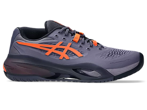 ASICS GEL RESOLUTION X WIDE GREYISH PURPLE/NOVA ORANGE MEN'S TENNIS SHOE