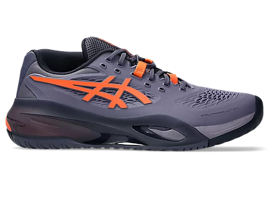 ASICS GEL RESOLUTION X WIDE GREYISH PURPLE/NOVA ORANGE MEN'S