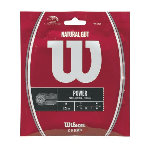 WILSON NATURAL GUT 17 (1.25MM) TENNIS STRING 40'/12.2M (1 SET) – Tads  Sporting Goods
